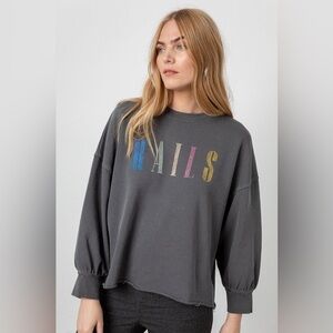 RAILS SIGNATURE SWEATSHIRT - VINTAGE BLACK Size XS